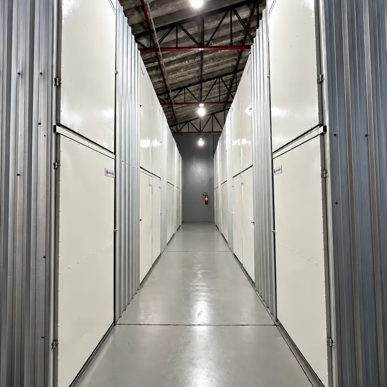 Corredor de boxes privativos